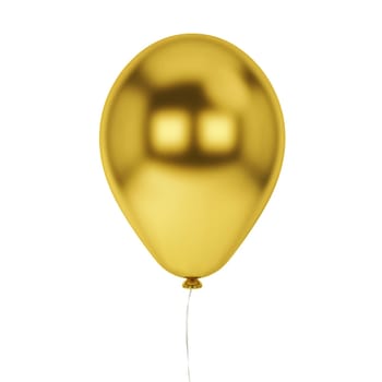Single baloon. 3d illustration isolated on white background