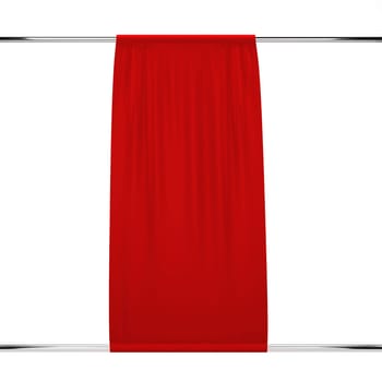 Cloth banner. 3d illustration isolated on white background