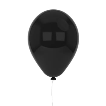 Single baloon. 3d illustration isolated on white background