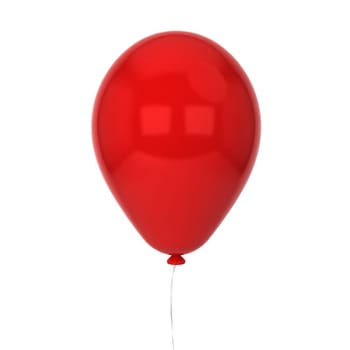 Single baloon. 3d illustration isolated on white background