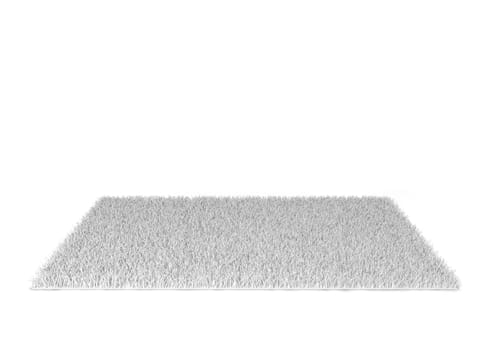 Shaggy carpet. 3d illustration isolated on white background