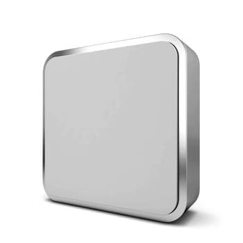 Blank button. 3d illustration isolated on white background