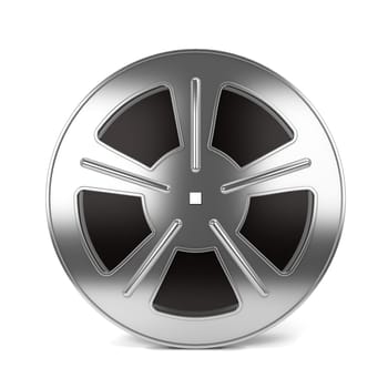 Cinema film. 3d illustration isolated on white background
