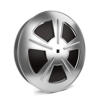 Cinema film. 3d illustration isolated on white background