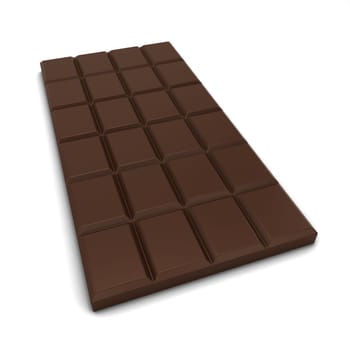 Chocolate bar. 3d illustration isolated on white background