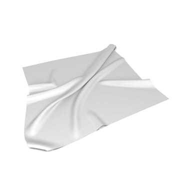 Piece of cloth. 3d illustration isolated on white background