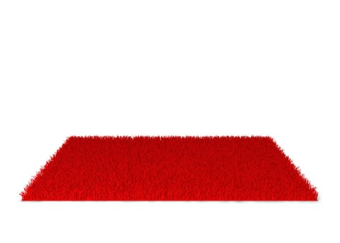 Shaggy carpet. 3d illustration isolated on white background