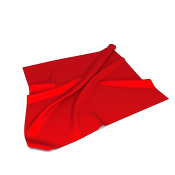 Piece of cloth. 3d illustration isolated on white background