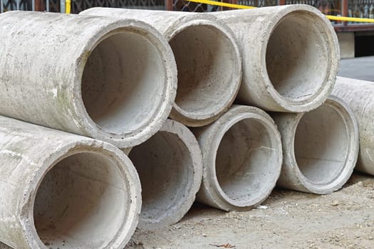 Big reinforced concrete pipes for sewage