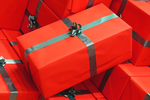 Big red present gift wrap