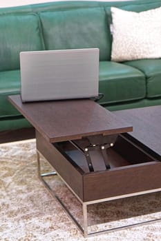 Work at home coffee table desk combo