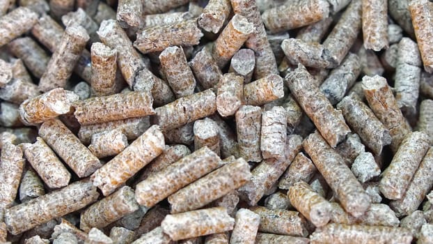 Big bunch of recycled pellet for heating
