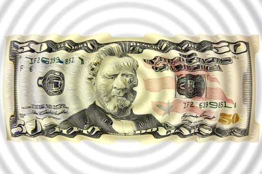 Dollar bills as a background