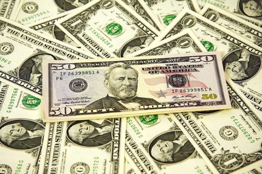 Dollar bills as a background