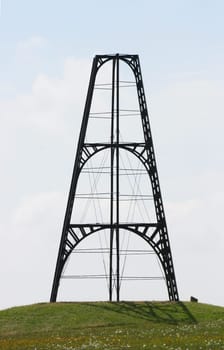 View of a tower in grid construction .