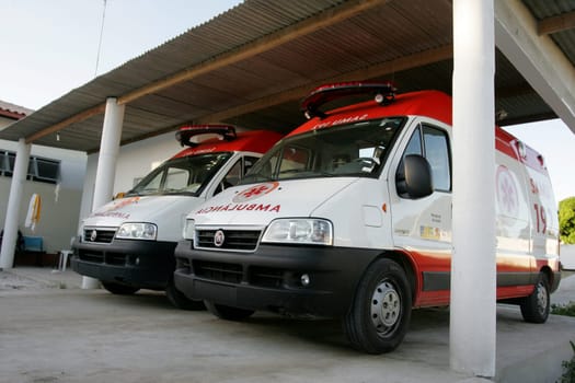 teixeira de freitas, bahia / brazil - september 3, 2010: ambulance of the Samu 192 of protection at the Samu base in the city of Teixeira de Freitas...