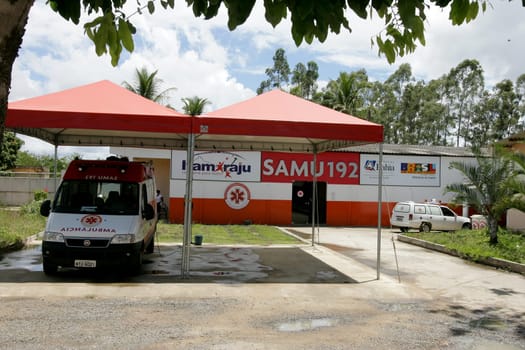 teixeira de freitas, bahia / brazil - september 3, 2010: ambulance of the Samu 192 of protection at the Samu base in the city of Teixeira de Freitas...