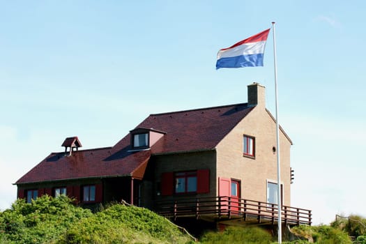 A cottage in the North Sea dunes of the Netherlands