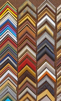 Picture frame corners colour samples material