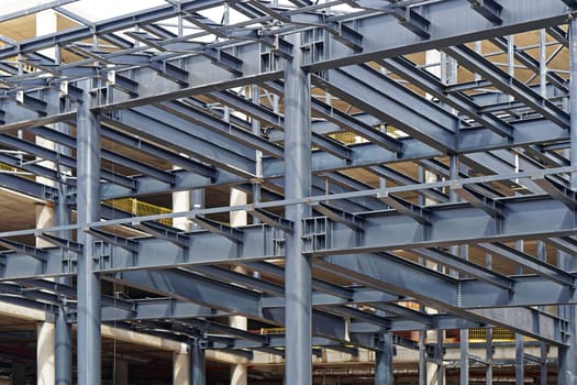 Steel metal construction for new skyscraper