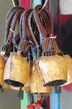 Copper cow bells with Leather handles