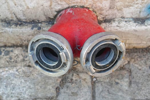 Two valves for hydrant water at street