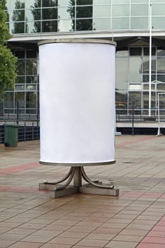 Advertising column billboard with empty space