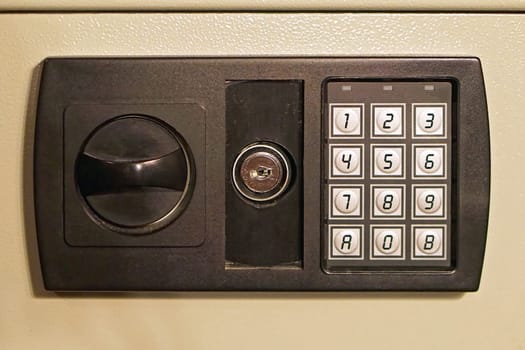 Small safe box with digital keypad lock