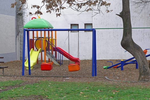 Modern outdoor playground for kids