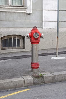 Water hydrant pipe at street