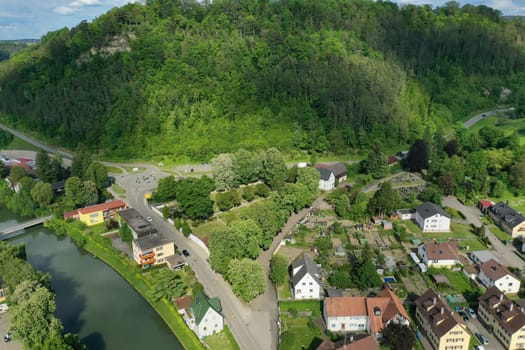 Townscape of Sulz am Neckar from above