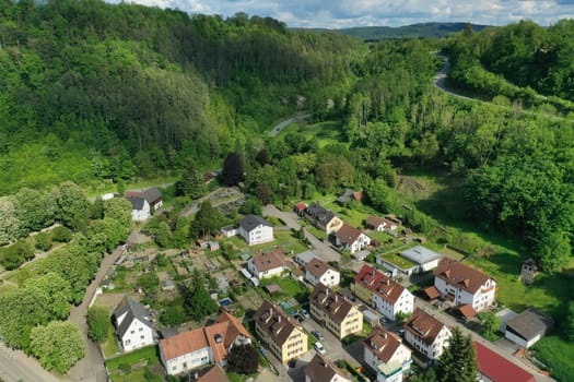 Townscape of Sulz am Neckar from above