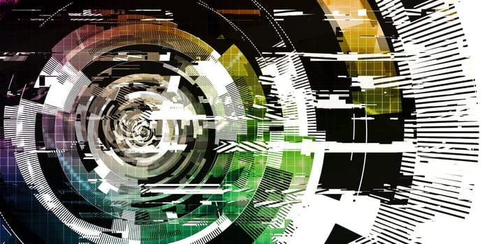 Corrupted Data Computer Technology Screen Background Art