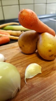 a sexy vegetable with carrot and potatoes