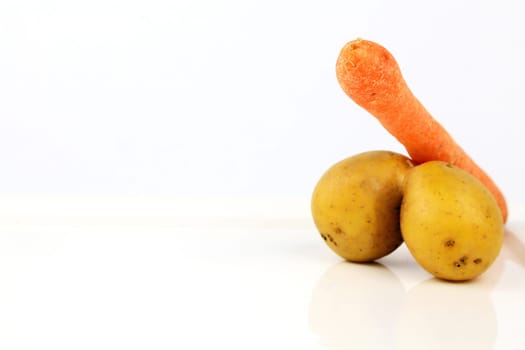 a sexy vegetable with carrot and potatoes