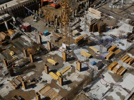 top view of the construction site