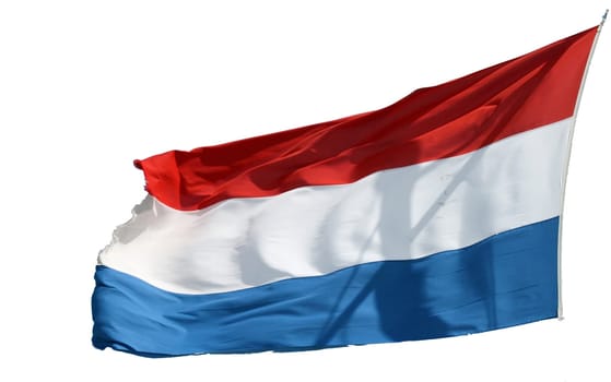 Flag of the Netherlands with a white background