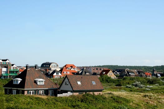 Cottages on the North Sea in the Netherlands