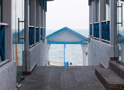 Image Of Empty Seafront Restaurant
