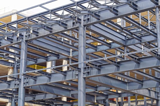 Steel metal construction for new skyscraper