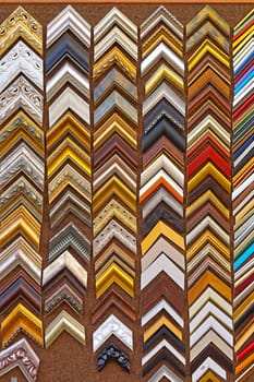 Picture frame corners colour samples material