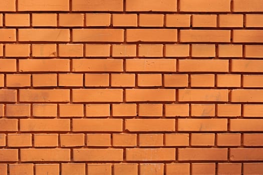 New orange brick wall background