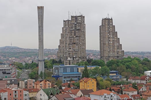 Complex of three highrise residential buildings in Belgrade