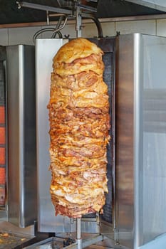 Kebab grill meat at Turkish fast food restaurant