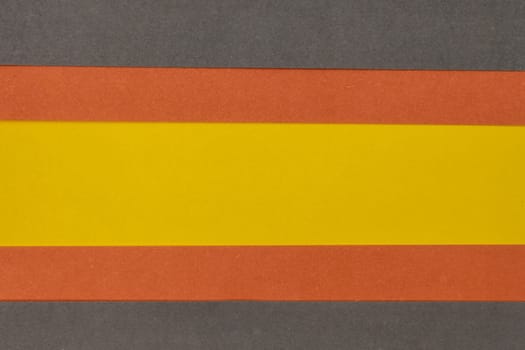 Orange, Grey and Yellow coloured paper background, abstract contrast conceptual image