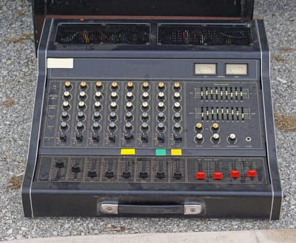 Eight channel audio sound mixer studio device