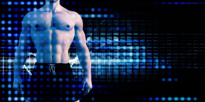 Healthy Diet and Exercise Presentation Background Concept Poster