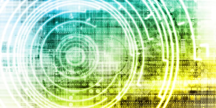 Medical Science and Futuristic Technology Concept Abstract