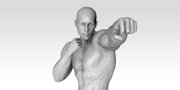 Body Combat Class at a Fitness Center Art