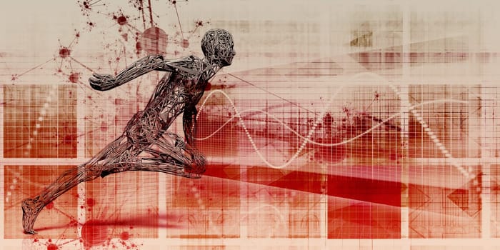 Sports Technology Abstract Concept Background as Art